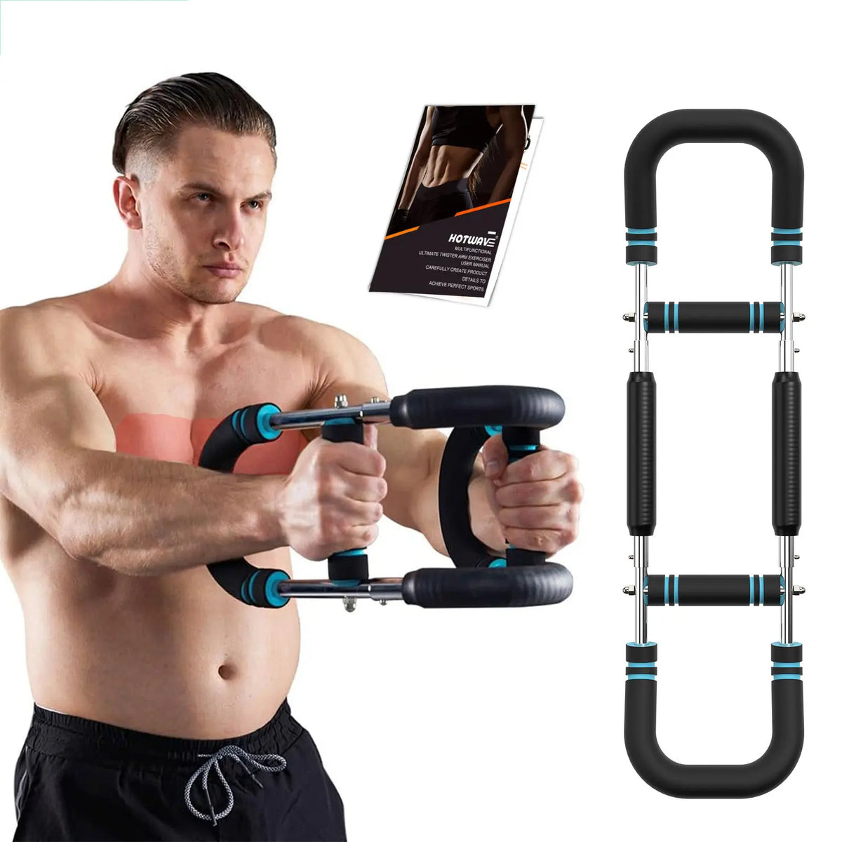 HOTWAVE Arm Trainer,Adjustable Chest Workout Equipment,Arm Trainer for Men,Chest Trainer for Men,Upper Body Strength Training, Portable Spring Resistance Home Fitness Equipment