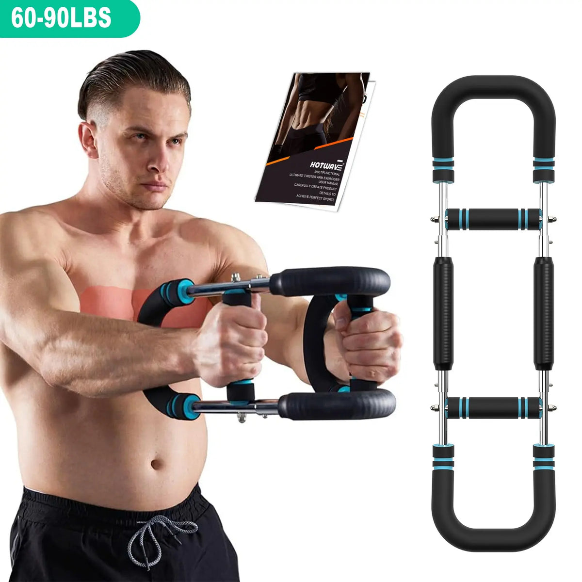 HOTWAVE Arm Trainer,Adjustable Chest Workout Equipment,Arm Trainer for Men,Chest Trainer for Men,Upper Body Strength Training, Portable Spring Resistance Home Fitness Equipment