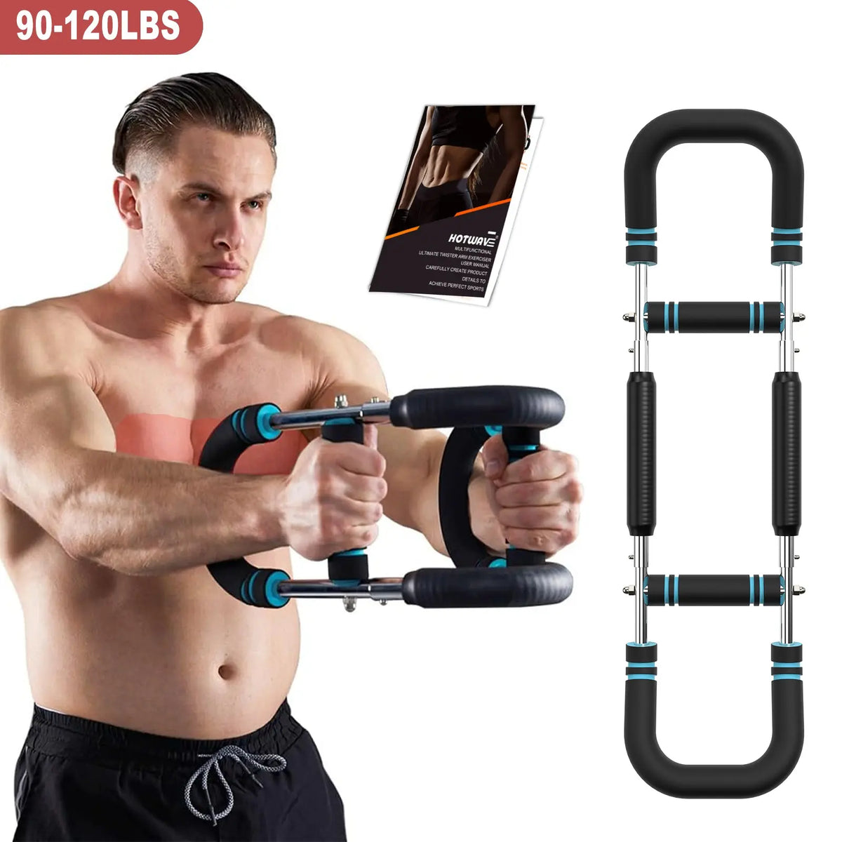HOTWAVE Arm Trainer,Adjustable Chest Workout Equipment,Arm Trainer for Men,Chest Trainer for Men,Upper Body Strength Training, Portable Spring Resistance Home Fitness Equipment