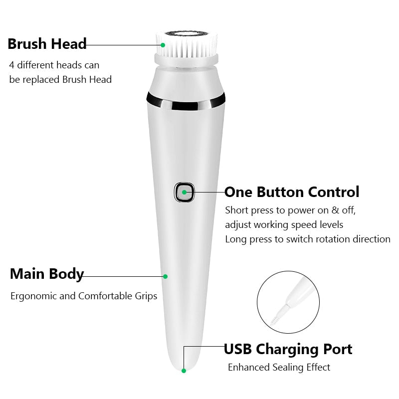4-in-1 Sonic Facial Cleansing Brush — view 4